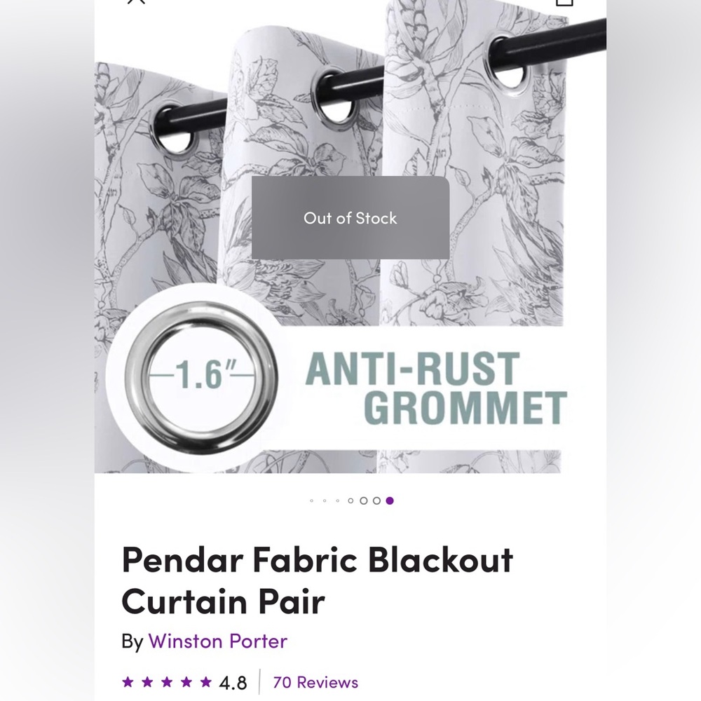 Wayfair-Blackout Curtains - Picture 2 of 5